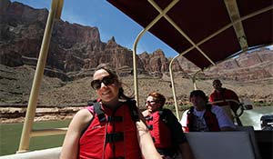 A boat trip on the Colorado River in the Grand Canyon.